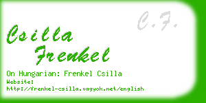 csilla frenkel business card